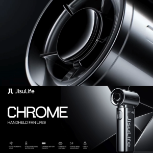 ประกันศูนย์ไทย JisuLife Life9 Chrome สีเงิน limited 5000mAh พัดลมมือถือ Handheld Fan พัดลมพกพา พัดลมแบตอึด พัดลมjisulife