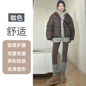 High-Waist Thickened Fleece Yoga Pants Womens Autumn Winter Slimming Tummy Control Butt Lifting Tight Fit Exercise Trousers