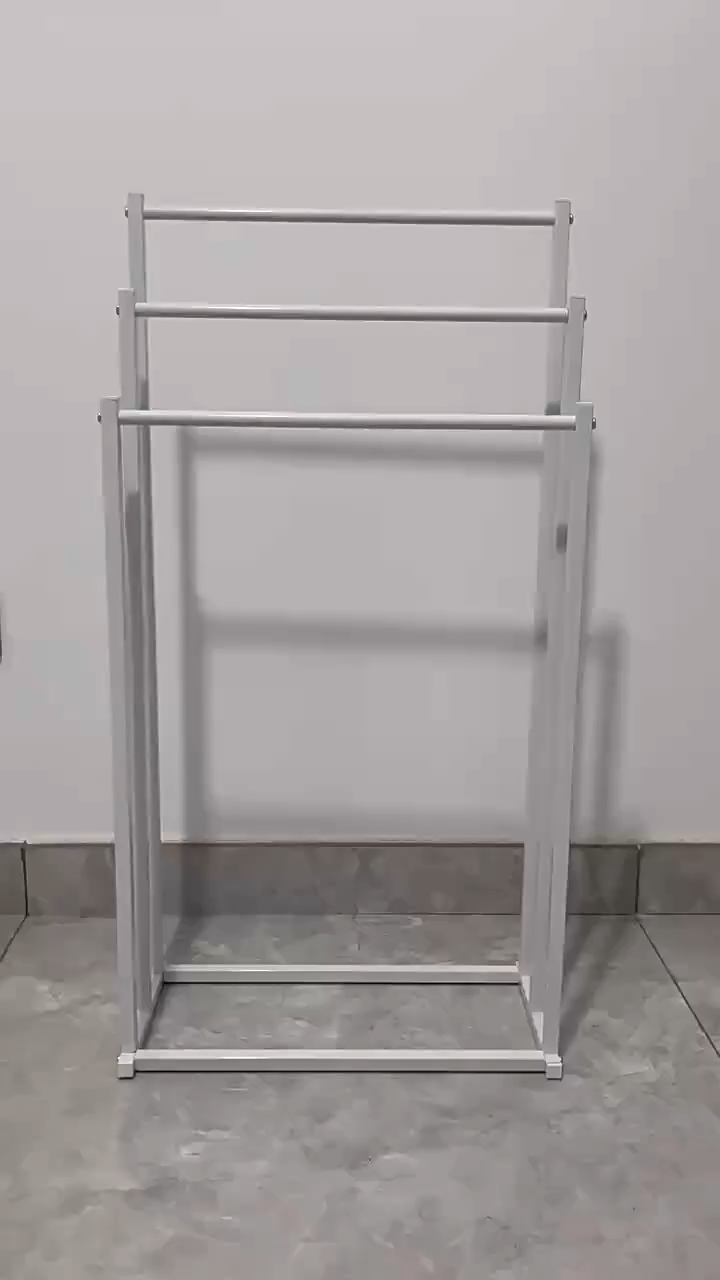Towel Rack Stand Metal Floor Towel Rack Hanger Bathroom Rack Drying Rack Home Storage Shelf