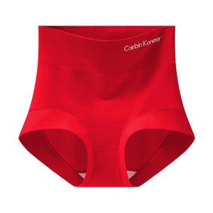 CarbinKoneer | กางเกงชั้นในทรงสามเหลี่ยมเอวสูงสำหรับผู้หญิง CarbinKoneer ทรงสามเหลี่ยมสำหรับปีนักษัตรสีแดง ทรงเข้ารูป กางเกงขาสั้น