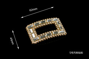 High-End Crystal Decorative Metal Shoe Buckle Single Shoe Sandal Accessory Repairing Shoe Parts for Womens Footwear