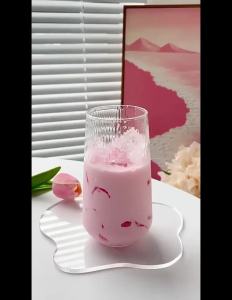 Nexlent Water Cup Coffee Milk Vertical Pattern Glass Simple Style High-Value Household Drink Cups 500ml