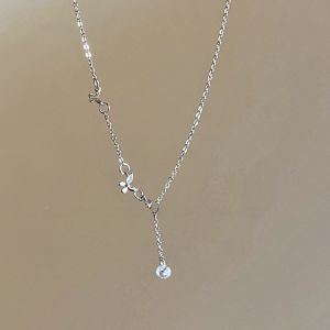 Elegant Butterfly Zircon Necklace Accessory for Women Versatile Minimalist Design Premium Quality Fashionable Choker Chain