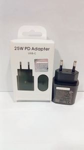 Batok Adapter SMSNG NOTE 10 25W PD Port Type C Full Black Batok Casan Adaptor Support Fast Charging