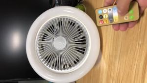 2-in-1 E27 Socket Fan Light Remote Control 85-265V Energy Saving Silent LED Ceiling Fan for Bedroom Kitchen Living Room