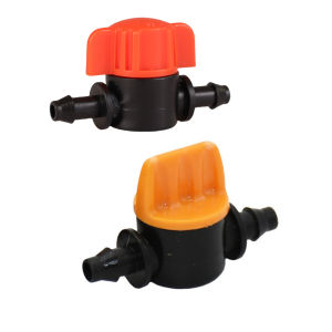 30pcs 1/4" Drip Irrigation Valves Drip Irrigation Shut Off Switch Valves Water Flow Control Valve Drip Line Cut Off Valve Garden