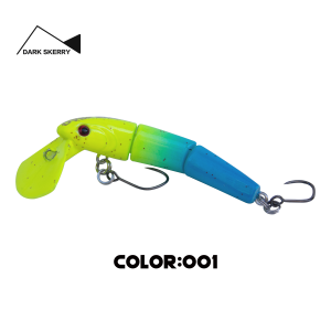 DARK SKERRY Fishing Lure 60mm 3.8g Slow Sinking Multi-joint Minnow Artificial Hard Bait ABS Slow Recovery Crank