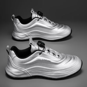 Mens Casual Running Shoes Soft Bottom Anti-Slip Breathable Sports Sneakers Comfortable All-Season Flat Footwear for Men