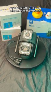 💥Beli 1 Gratis 1💥v380 Pro Camera Dual Lens 8MP CCTV WiFi Outdoor Camera 360 Degree Surveillance Screen CCTV IP Camera Two-Way Talk Wireless Camera AI Human Detection Automatic Tracking Surveillance Camera