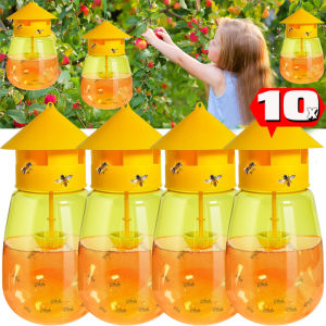 2/10Pcs Fruit Fly Trap Killer Yellow Plastic Drosophila Trap Fly Orchard Anti Fruit Catcher Pest Fly Trap Control Insect Products