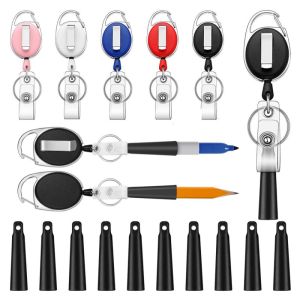 1pc Elastic Retractable Pencil Holder Keychain ForWoodwork Nurses Teachers Colleagues Workers Easily Carry And Find