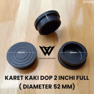 (100Pcs)Karet Dop 2" Inci Diameter 52mm Karet Tutup Kaki Meja Kursi Rak Pipa Besi Bulat