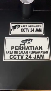 YS TULISAN ACRYLIC CCTV 24 Jam/sign in akrilik CCTV putih