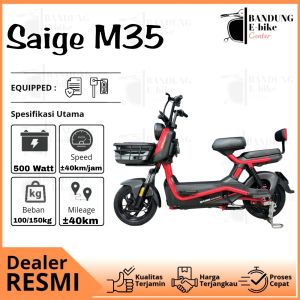 Sepeda Listrik Saige M35 500W Garansi Resmi Sepeda Listrik Aman Di Gunakan Saat Hujan