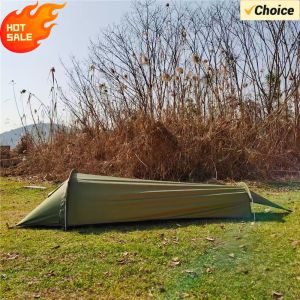 New Backpacking Tent Outdoor Hiking Camping Sleeping Bag Tent Waterproof Lightweight Single Person Tent Camping Travel Hiking