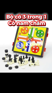 Bộ cờ 3 trong 1: Cờ Vua Cờ Cá Ngựa Cờ Ca Rô - Siêu nhân trí tuệ DK81340 - Duka Minh Long