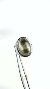 Cincin Monel Natural Permata Kecubung Bensin Yellow Citrine