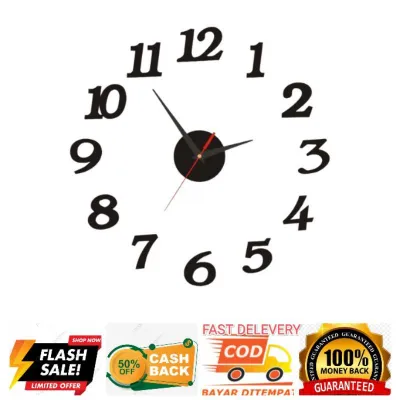 Jam Dinding 3D jam besar Jumbo