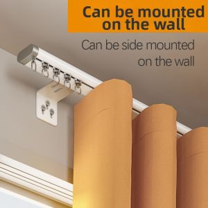 Quiet Heavy-duty Aluminum Sliding Rail Thin Curtain Track