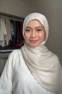 Jifang Beads Shawl Shimmer Sparkling Crinkle Wrinkle Silk Feeling Chiffon Golden Beaded Chain Party Wedding Pashmina Hijabs Shawls Tudung FX06