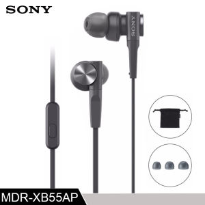 Sony MDR-XB55AP Extra Bass In-Ear Headphones With Microphone 3.5mm Wired Stereo Earbuds Sport Handsfree Earphones XB55AP Headset