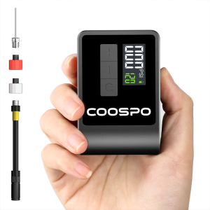 COOSPO Mini Electric Air Pump Portable Digital Inflator 120PSI 500mAh MTB Road Bike Accessories for Bike Schrader Presta Tires