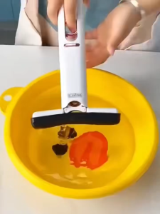 2in1 Small Sponge Mop for Dry Wet Cleaning Hand Free Squeeze with Strong Water Absorption Multi