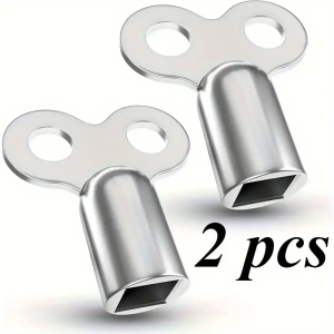 2-Pack Zinc Alloy Radiator Key with EU Standard Threads for Bleeding Air from Radiators & Heating Systems