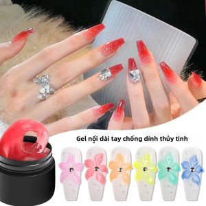 Sơn Móng Tay Dạng Gel Không Dính Glass Jelly 3D Tạo Hình Sơn Gel Cứng UV/LED 10ml Để Tự Làm Móng Nối Dài Móng Điêu Khắc/pha Chế