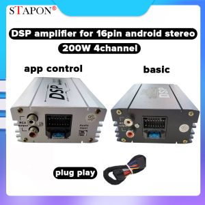 STAPON 4way 200w 4channels 10EQ DSP amplifier phone app audio input audio output USB input Surround sound effect can 4RCA for head unit stereo mp5 mp3 plug play a5s