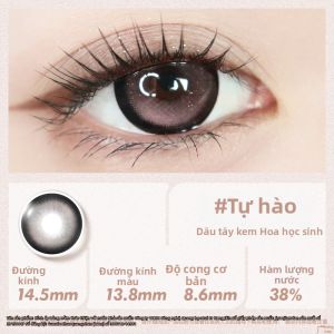 MOUCEE | Mắt Kính Kontakt Đen Thiên Nhiên Đường Kính Lớn Thay Thế Sau 6 Tháng 2 Cái