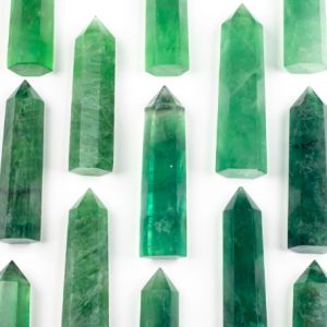 หอคอยคริสตัลฟลูโอไร-หินฟลูออไรต์สีฟลูออไรต์สีเขียวและสีรุ้ง-หินบำบัดสำหรับ Relief วิตกกังวลการทำสมาธิ & พลังงานบวกของขวัญ Relief ความเครียด