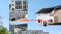 4G Solar CCTV Camera with 3 Lens 12MP for Farm Security 10X Zoom PTZ Two-Way Audio Outdoor Waterproof IP Camera. 