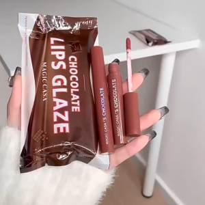 KeraSys ลิป ลิปสติกเนื้อแมทท์ 5 ชิ้น/เซ็ต ช็อกโกแลต ติดทนนาน ไม่ซีดจาง ลิปสติกเนื้อแมทท์ นู้ด chocolate Lip glaze เซ็ตลิปกลอสกำมะหยี่นู้ด 5 ชิ้น ลิปสติกไม่ติดแก้ว ของขวัญวันเกิด/คริสต์มาส/ปีใหม่/วันวาเลนไทน์