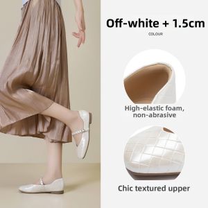 Josiny | Stylish Summer Soft-soled Mom Shoes French Check Mary Jane