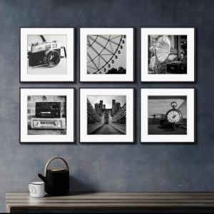 Black and White Photography Decorative Painting Nordic Simple Art Photo Wall Nostalgic Retro Office Model Room Living Room Hanging Painting
