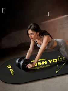 Raynigel Fitness Mat Home Gymnastics Yoga Pad Abdominal Wheel Specialized Mat Impact Absorption Composite Soundproof Mat