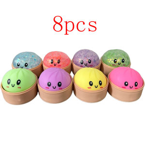 Bandai | 5.5cm Hot Glitter Dumpling Squishy with Box Dumplings Sensory Squeeze Toy for Stress Relief Fans Birthday Day Gifts