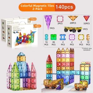 LIVING STONES | Colorful Magnetic Tiles Building Blocks 100pcs