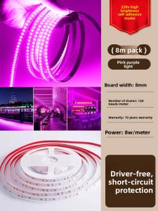 RUILUO | Self-adhesive Waterproof LED Strip Light 220V