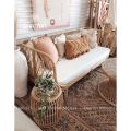 Ghế Sofa Mây Đan Caro Vintage Kèm Nệm ĐAN TRÀ - Bàn Ghế Mây Tre Đan. 