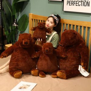 40-100cm Brown Bear DJUNGELSKOG Plush Teddy Bear Pillow Stuffed Animal Teddy Bear Plush Toys Soft Ikea Cushion Doll Toys for Kid Girls