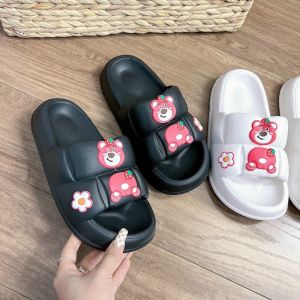 Dép bánh mì Chao nữ gắn hình gấu mèo dép đế độn siêu nhẹ chất liệu EVA size kép 36-41