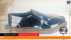 Sepatu Formal Pria Kulit Mengkilat Premium Terbaru Cowok Dewasa Keren Tanpa Tali Sol Transparan FOS
