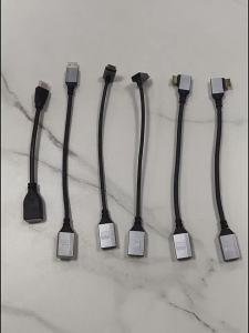 4K60Hz HDMI-Compatible Male To Female Extension Cable Micro/ HDMI-Compatible Adapter Extender Wire Cord left/right/up/down