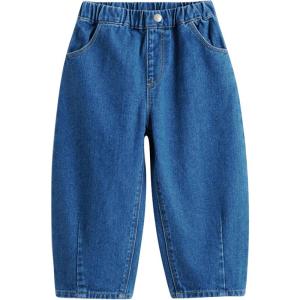 Quần Jeans Denim Mùa Xuân Thu Cho Bé Gái Quần Dài Thường Ngày Thoải Mái 100% Vải Cotton Cạp Thẳng Quần Dài Cho Trẻ Em
