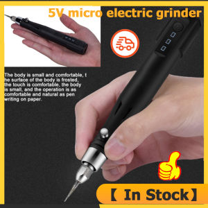 3 Speeds Adjustable 15000RPM Handheld Mini Electric Carving Pen 30W 5V USB Rechargeable Grinding Engraving Pen DIY Engraver Grinder Polishing Tools Set with Rotary Drill Bits Tools