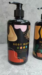 Botol Tempat Sabun Cair Shampoo Pump Dispenser Sabun Shampoo Aesthetic 500ml Motif Beggie