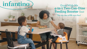 เก้าอี้หัดทานข้าว 4-in-1 โซเชียลส์ Grow-With-Me ที่สุด 2-Can-Dine