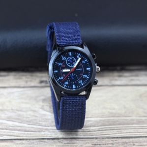 Jam tangan Fashion Couple Army k 1098 tali kanvas analog